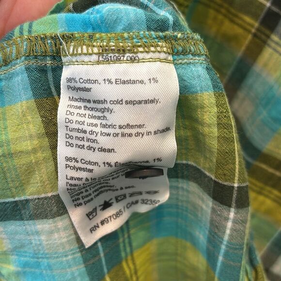 Outdoor research men’s medium jinx shirt plaid button up lightweight gorpcore - Picture 5 of 6